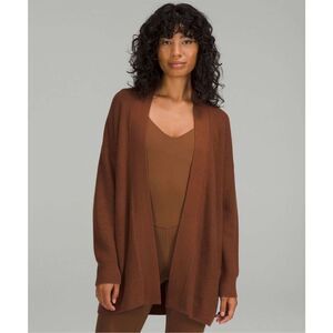 Lululemon Merino Wool-Blend Ribbed Long Wrap Sweater